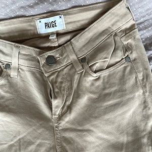 Paige khaki skinny jeans. SO soft! Size 25.